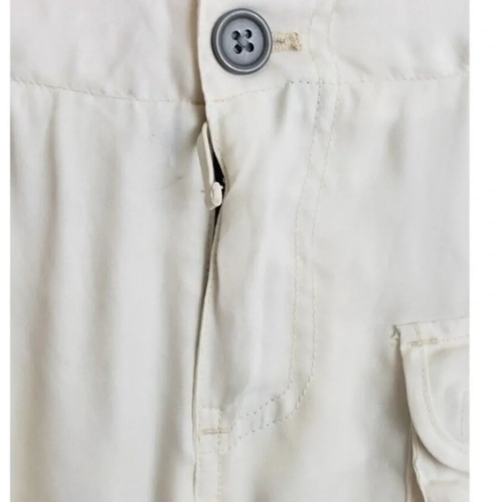 Johnny Was Pete & Greta Marika Cargo Pants Button Zipper Front  White Y2K - Picture 3 of 5